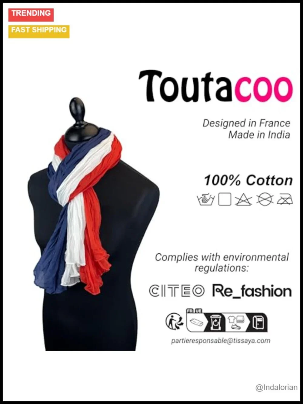 100% Cotton Crinkle Scarf, Fashion Wrap Shawl